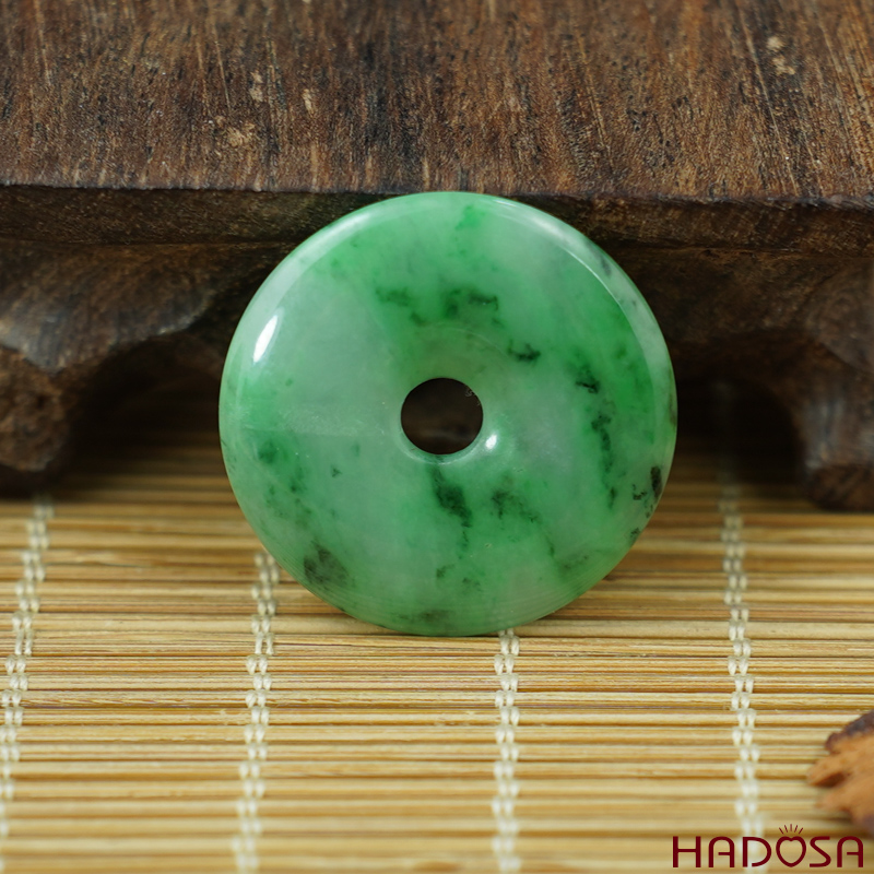 Mặt Cẩm Thạch đồng điếu xanh lý 32mm