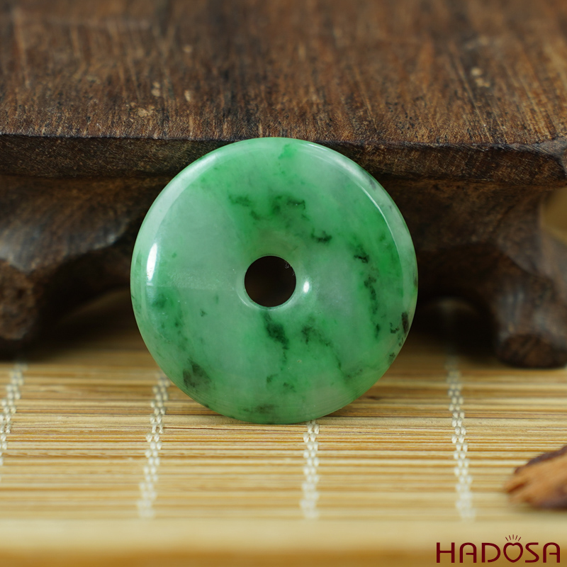 Mặt Cẩm Thạch đồng điếu xanh lý 32mm