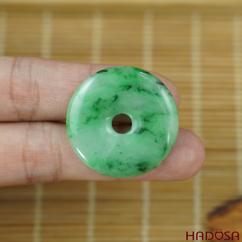 Mặt Cẩm Thạch đồng điếu xanh lý 32mm