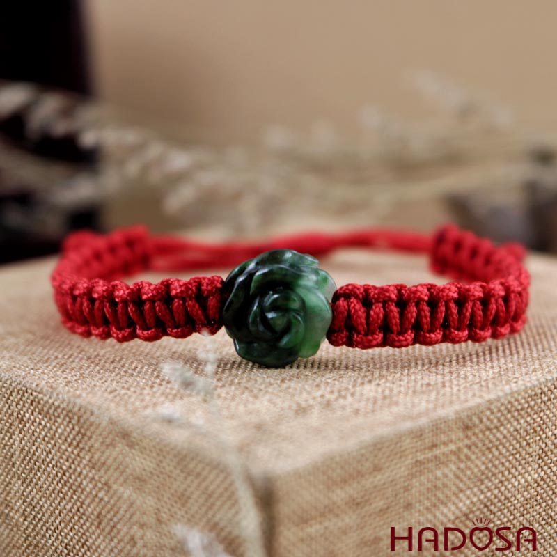 Mặt Cẩm Thạch hoa mẫu đơn 14mm