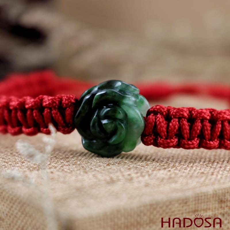 Mặt Cẩm Thạch hoa mẫu đơn 14mm