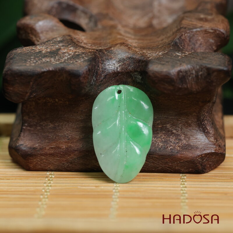 Mặt Cẩm Thạch lá 14x22mm