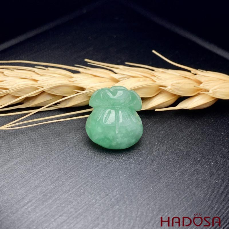 Mặt Cẩm Thạch túi tiền trắng lí phớt xanh