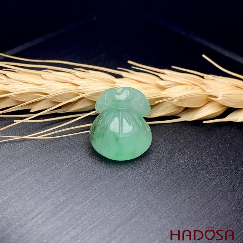 Mặt Cẩm Thạch túi tiền trắng lí phớt xanh