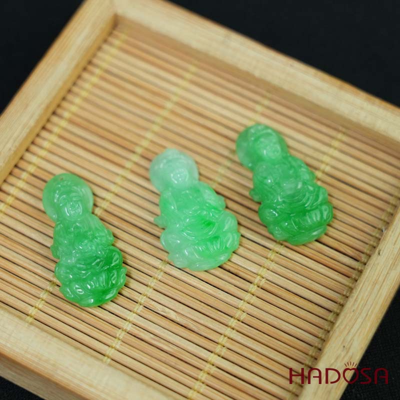 Mặt Quan Âm Cẩm Thạch xanh ngọc 11*26mm