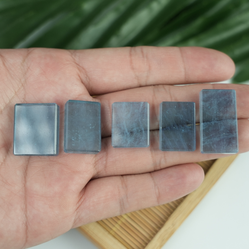 Mặt chữ nhật Aquamarine chuẩn 8A 17mm-25mm