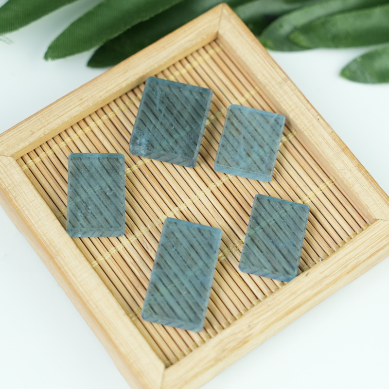 Mặt chữ nhật Aquamarine chuẩn 8A 17mm-25mm