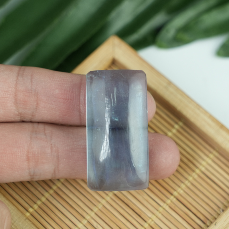 Mặt chữ nhật cab Aquamarine chuẩn 8A 18mmx26mm