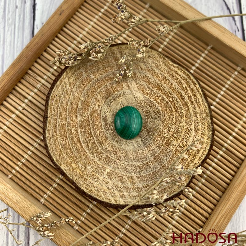 Mặt đá Lông Công oval 12x10x4mm
