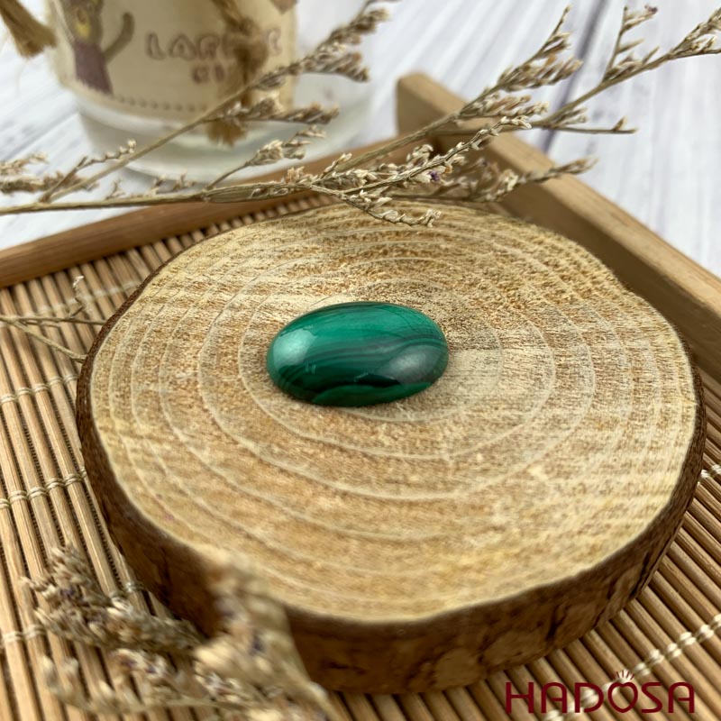 Mặt đá Lông Công oval 18x13x4mm