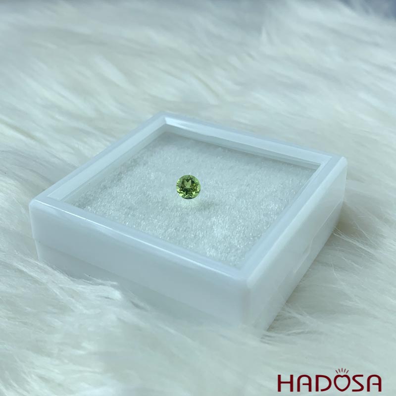 Mặt đá Peridot tròn 06mm 5A