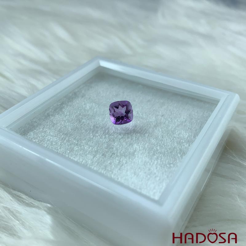 Mặt đá thạch anh tím Amethyst Cus 07mm