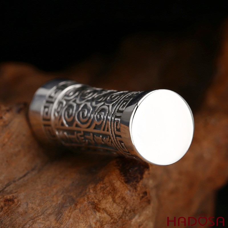 Mặt Dây Chuyền Bạc Thái 925 Om Mani Padme Hum Lưu Vân Cổ Phong