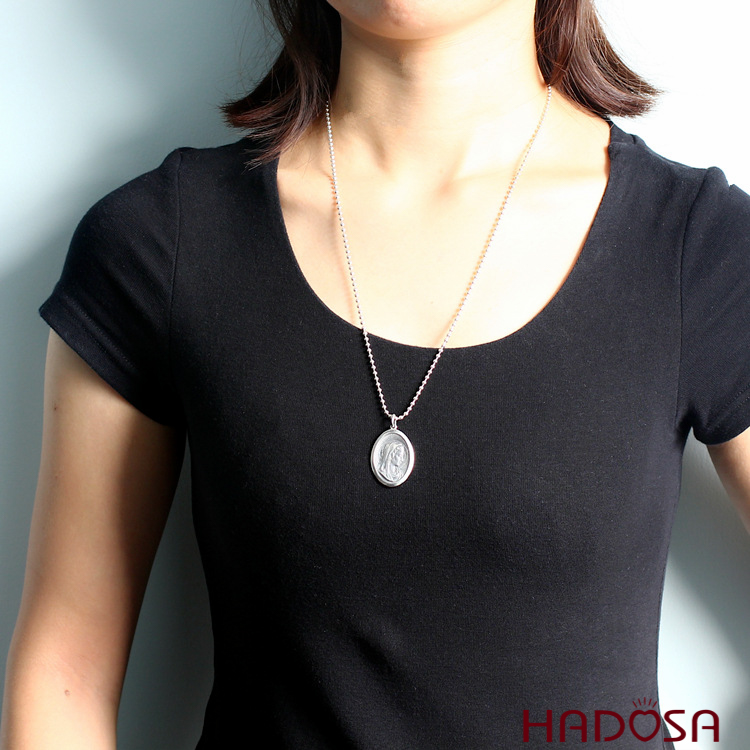 Mặt dây chuyền bạc Đức mẹ