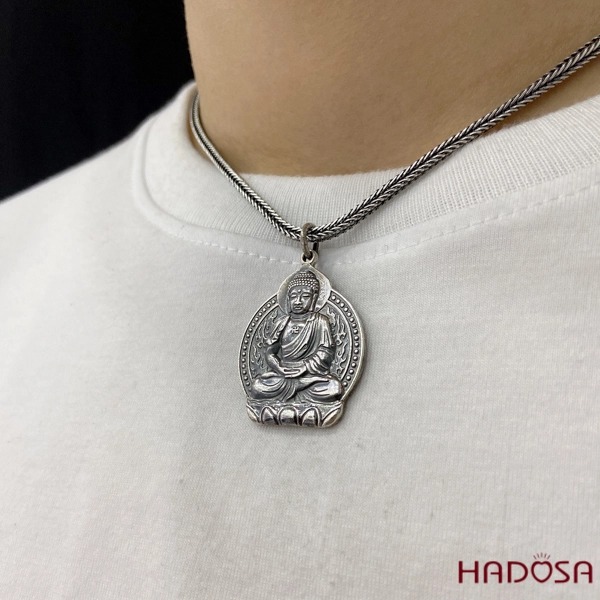 Mặt dây chuyền bạc Phật Phổ Hiền Bồ Tát (Thìn, Tỵ)