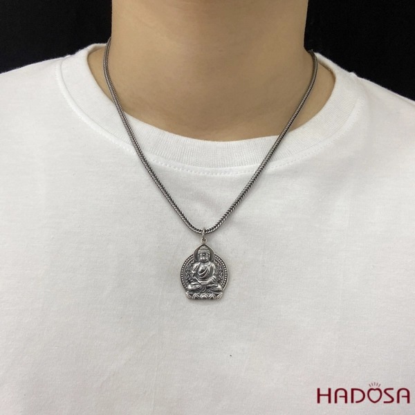 Mặt dây chuyền bạc Phật Phổ Hiền Bồ Tát (Thìn, Tỵ)