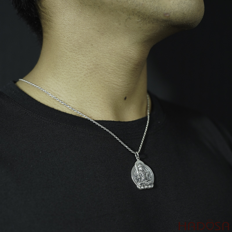 Mặt dây chuyền bạc Phật Bất Động Minh Vương (Dậu)