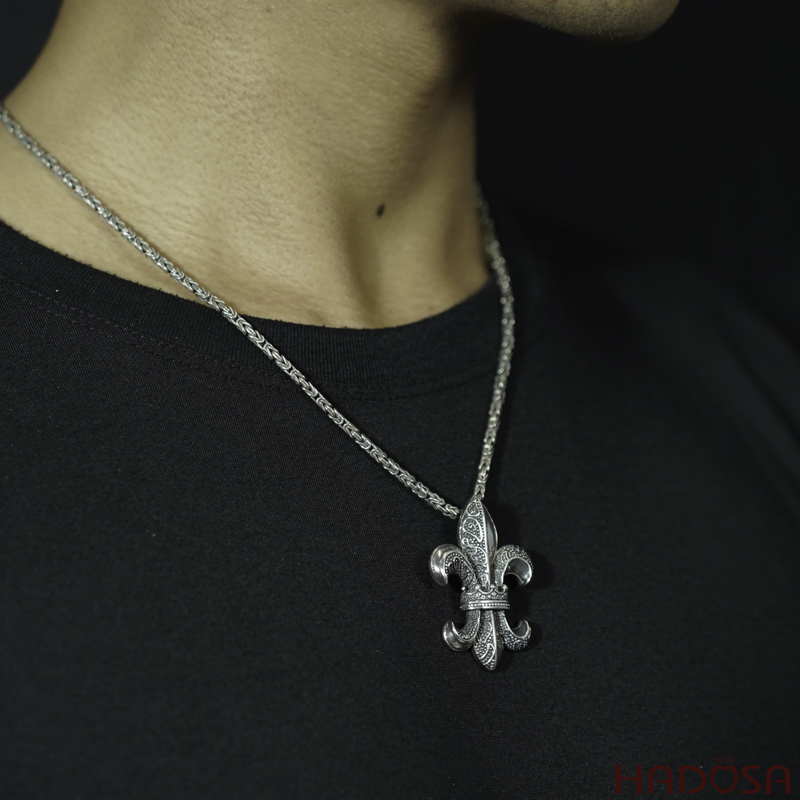 Mặt dây chuyền bạc Thái Chrome Hearts Fleur-De-Lis