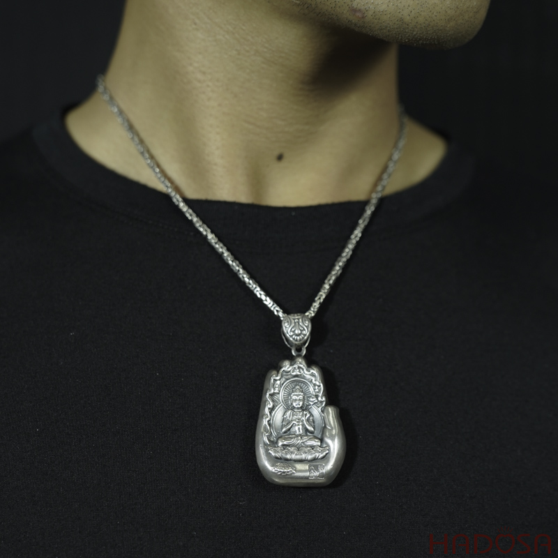 Mặt dây chuyền bạc Thái Đại Thế Chí (Ngọ)