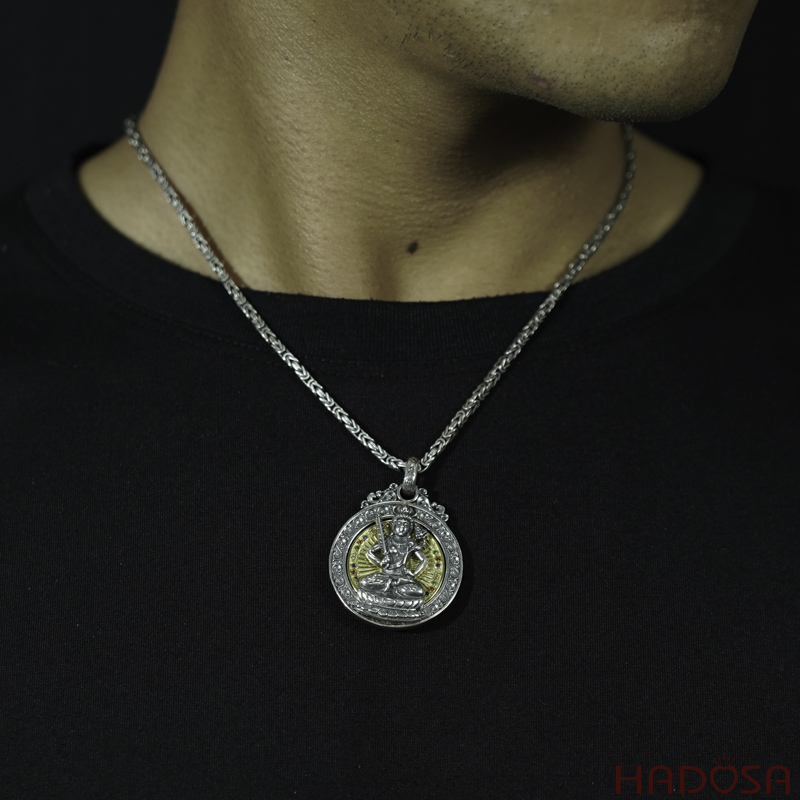 Mặt dây chuyền bạc Thái Hư Không Tạng