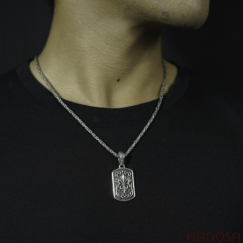 Mặt dây chuyền bạc thái nam 47*20mm