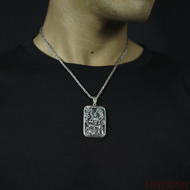 Mặt dây chuyền bạc Thái Phật bản mệnh 12 con giáp