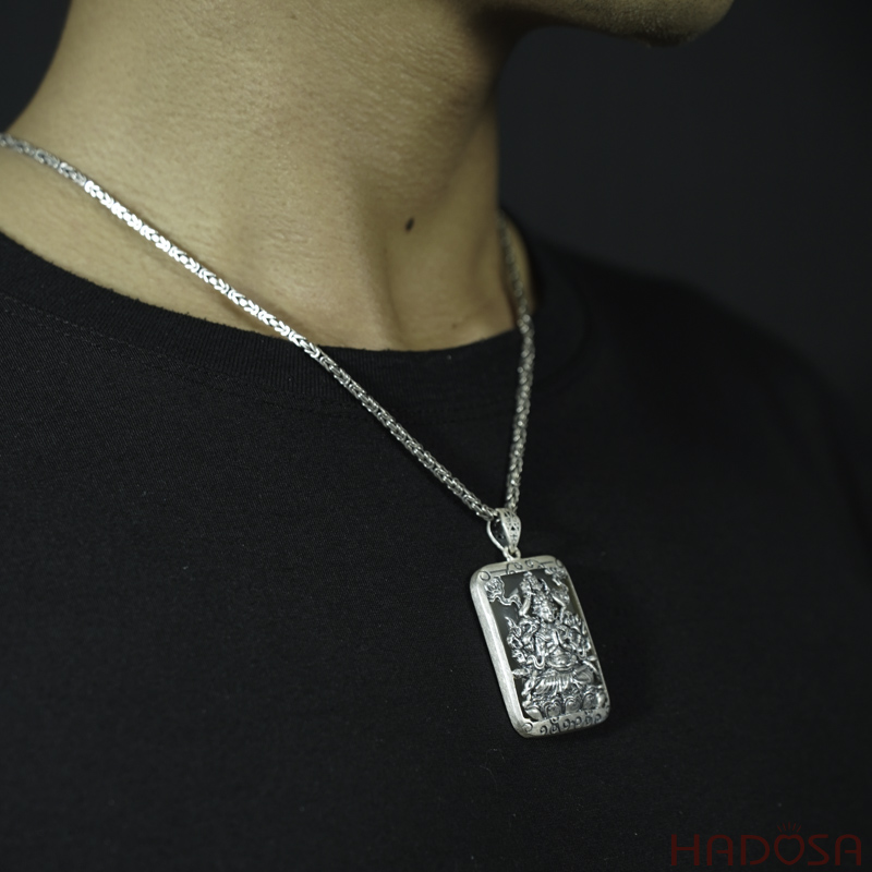 Mặt dây chuyền bạc Thái Phật bản mệnh 12 con giáp