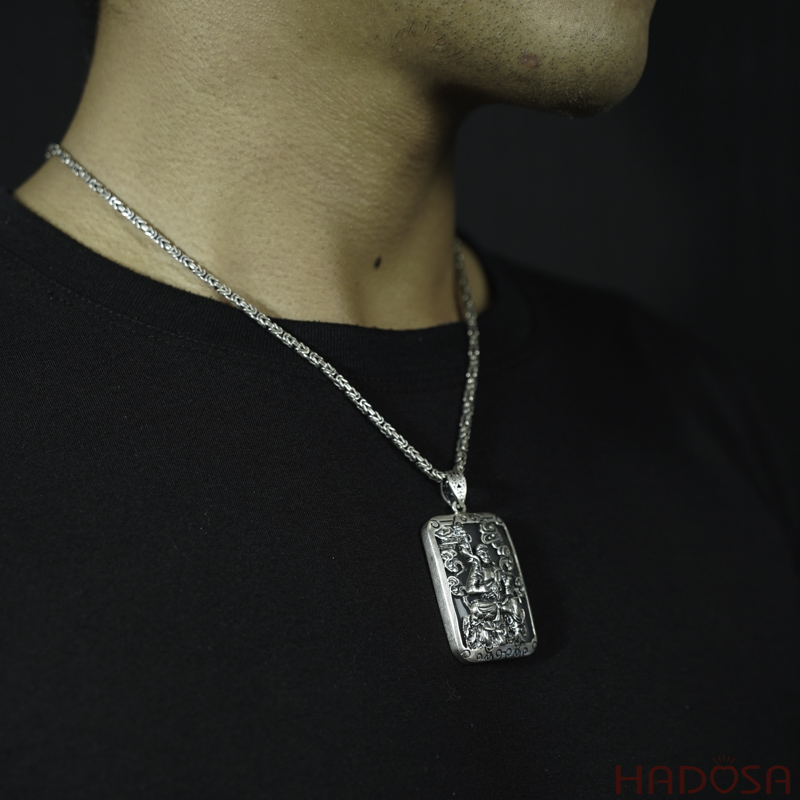 Mặt dây chuyền bạc Thái Phật bản mệnh 12 con giáp