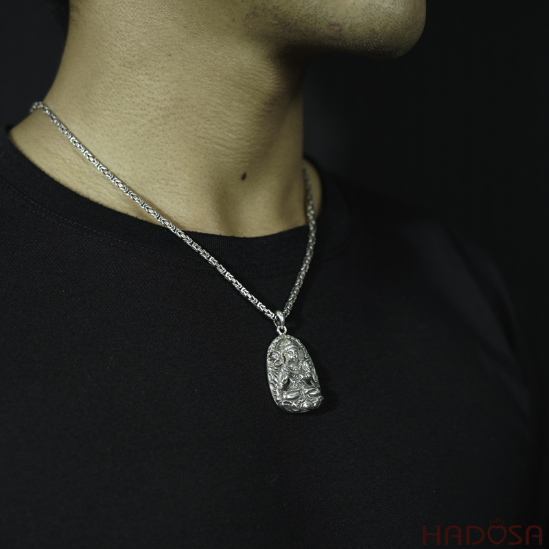 Mặt dây chuyền bạc Thái Phật bản mệnh Đại Thế Chí Bồ Tát (Ngọ)