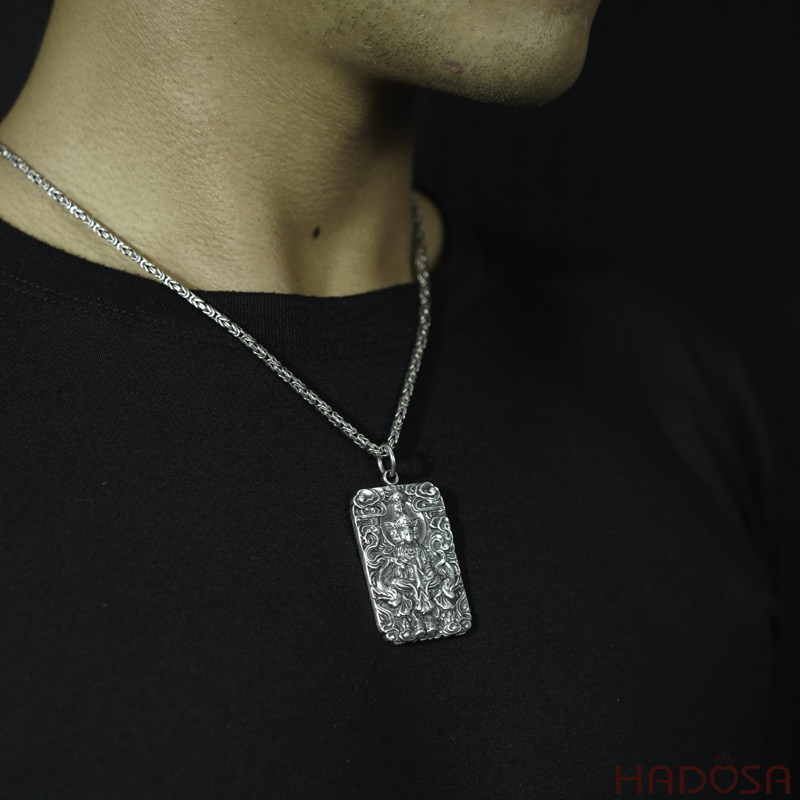 Mặt dây chuyền bạc Thái Phật bản mệnh Phổ Hiền (Thìn, Tỵ)