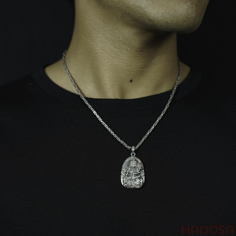 Mặt dây chuyền bạc Thai Phật bản mệnh Phổ Hiền (Thìn - Tỵ)