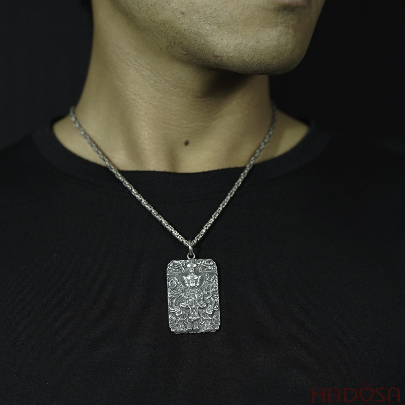 Mặt dây chuyền bạc Thái Phật bản mệnh Phổ Hiền (Thìn, Tỵ)