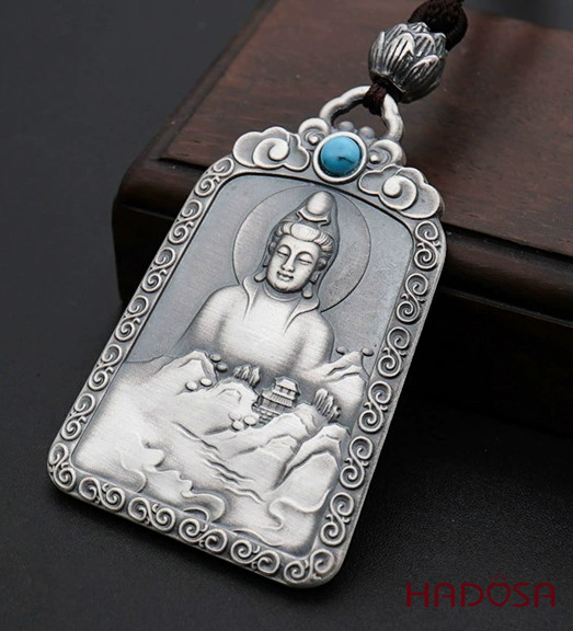 Mặt dây chuyền bạc Thái Phật Quan Âm Bồ Tát