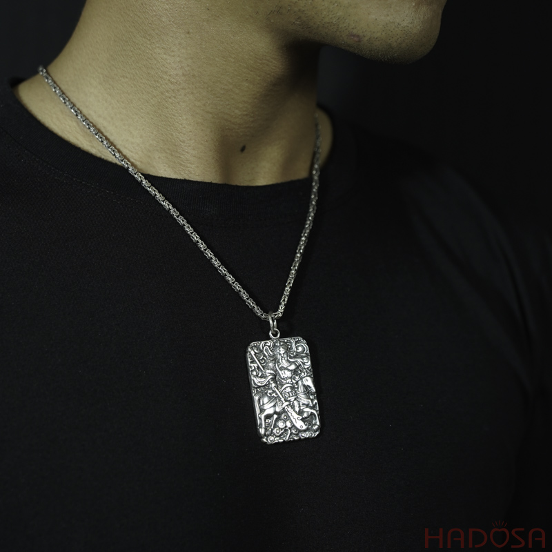 Mặt dây chuyền bạc Thái Quan Công