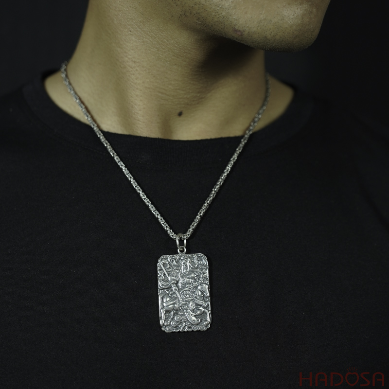 Mặt dây chuyền bạc Thái Quan Công