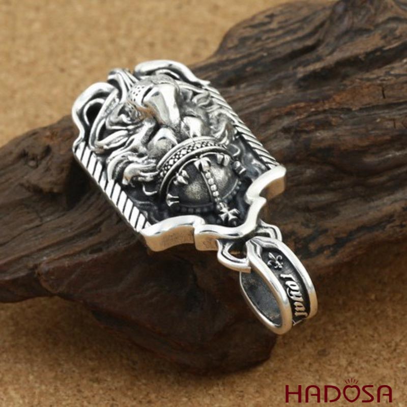 Mặt dây chuyền bằng bạc Thái 63*28mm