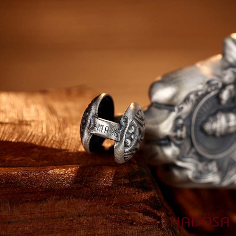 Mặt dây chuyền bạc Thái Văn Thù Bồ Tát (Mão)