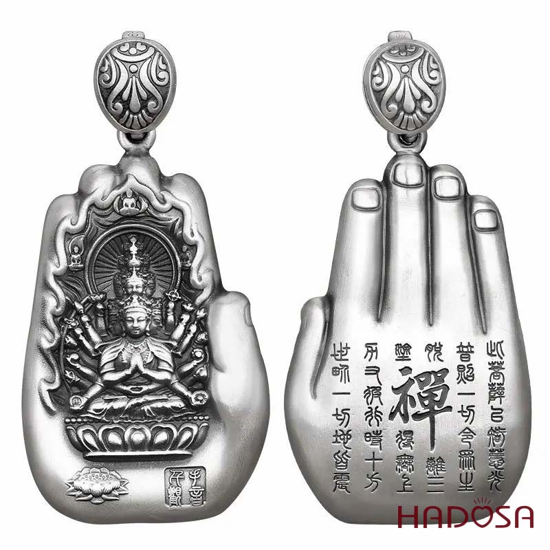 Mặt dây chuyền bạc Thái Văn Thù Bồ Tát (Mão)