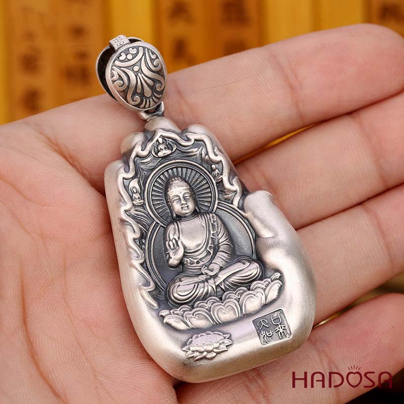 Mặt dây chuyền bạc Thái Văn Thù Bồ Tát (Mão)