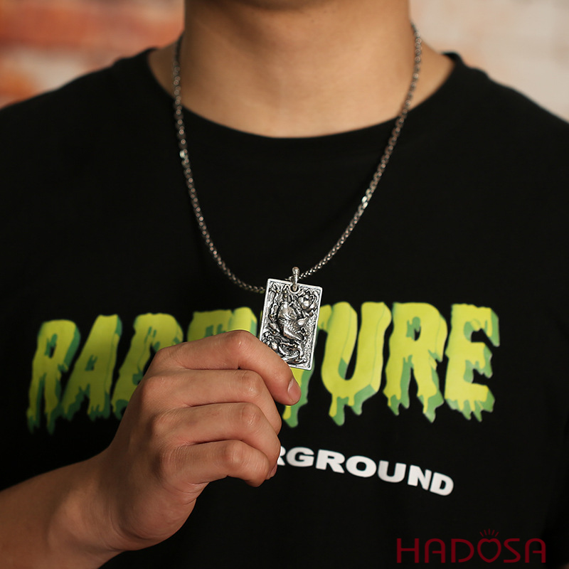 Mặt dây chuyền bạc Thái cá chép liên hoa