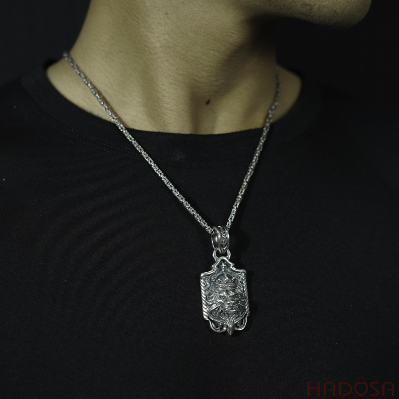 Mặt dây chuyền bằng bạc Thái 63*28mm