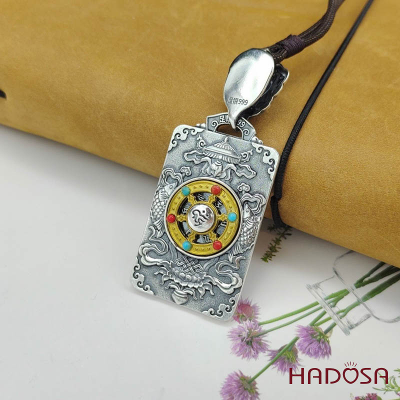 Mặt dây chuyền bạc Thái Phật bản mệnh Như Lai Đại Nhật (Mùi, Thân)