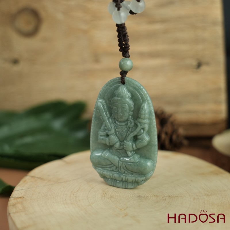 Mặt Ngọc Cẩm Thạch A Hư Không Tạng Bồ Tát (Sửu, Dần) 50mm