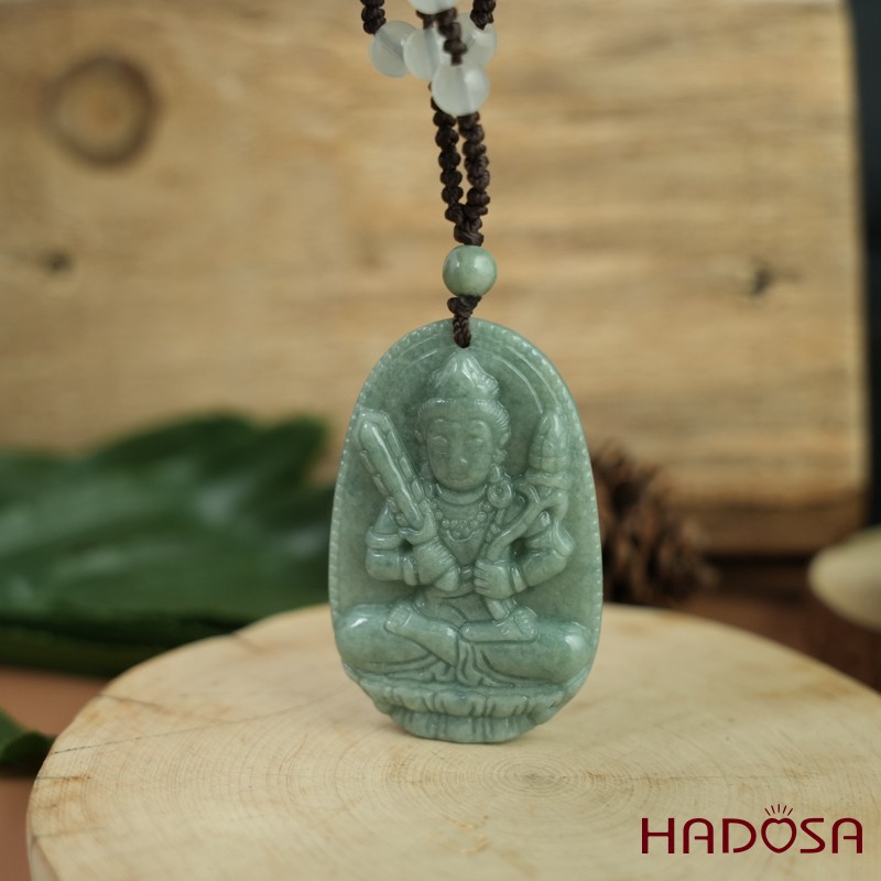 Mặt Ngọc Cẩm Thạch A Hư Không Tạng Bồ Tát (Sửu, Dần) 50mm