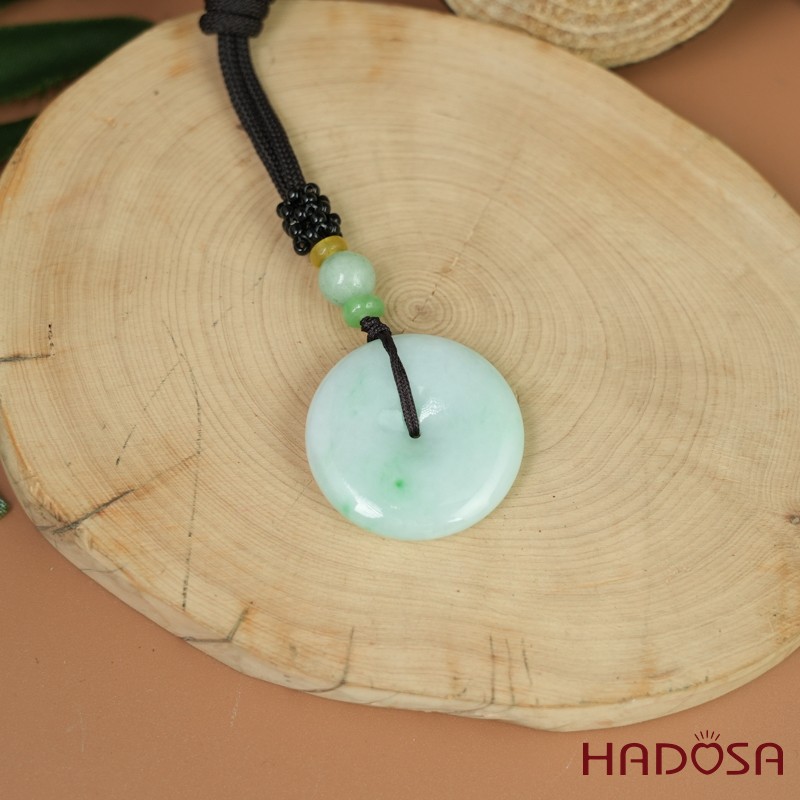 Mặt Đồng Tiền Cẩm Thạch A nếp chủng 30mm