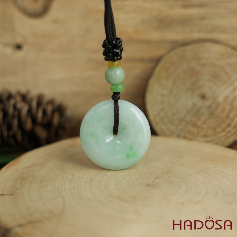 Mặt Đồng Tiền Cẩm Thạch A nếp chủng 30mm