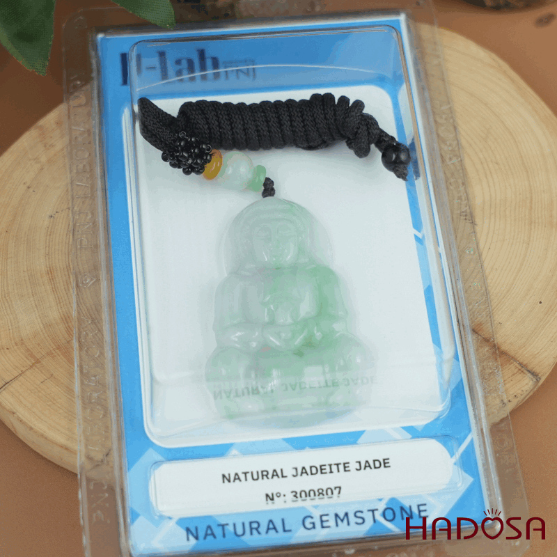 Phật Quan Âm Ngọc Cẩm Thạch A Nếp Chủng 53x33mm