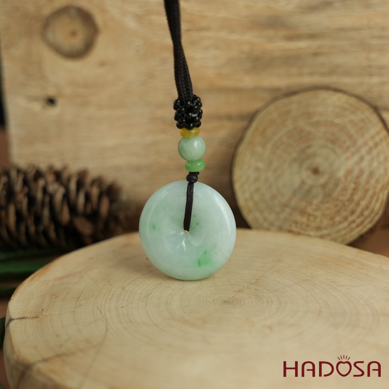 Mặt Đồng Tiền Cẩm Thạch A nếp chủng 30mm