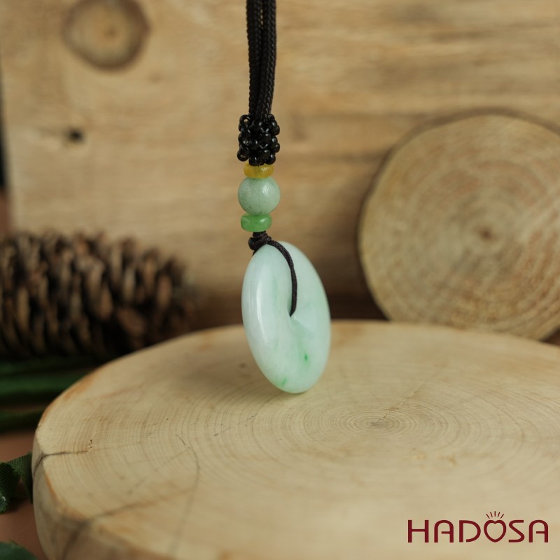 Mặt Đồng Tiền Cẩm Thạch A nếp chủng 30mm