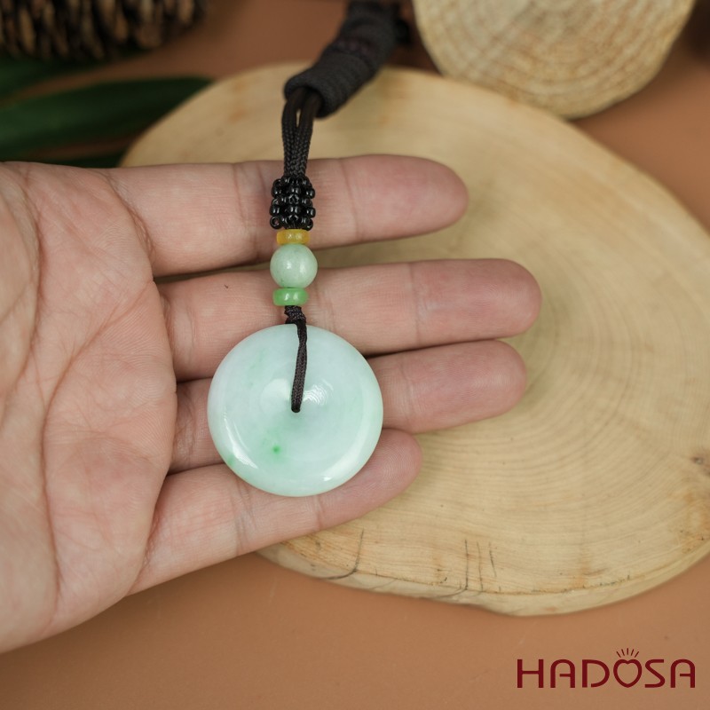 Mặt Đồng Tiền Cẩm Thạch A nếp chủng 30mm